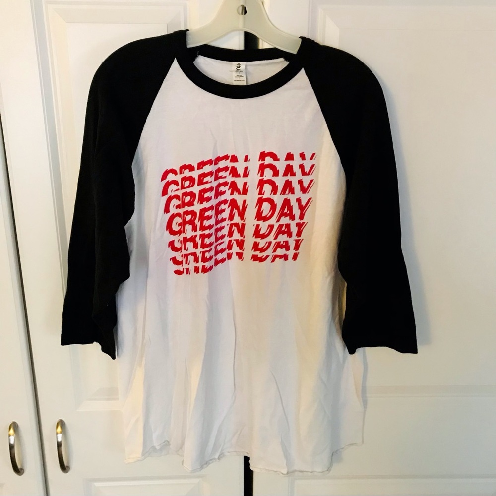 Green Day Hella Mega 2021 Raglan Baseball Tee L